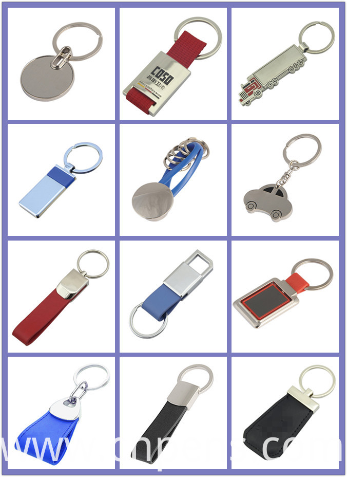 Laser Engrave Logo Metal High Quality Keychain with Silicone (F1050A)